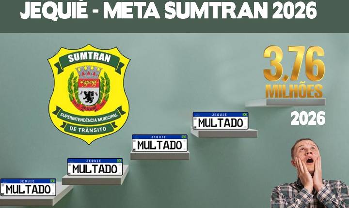 SUMTRAN: META DE ARRECADAÇÃO COM MULTAS EM 2026 É DE R$ 3,7 MILHÕES