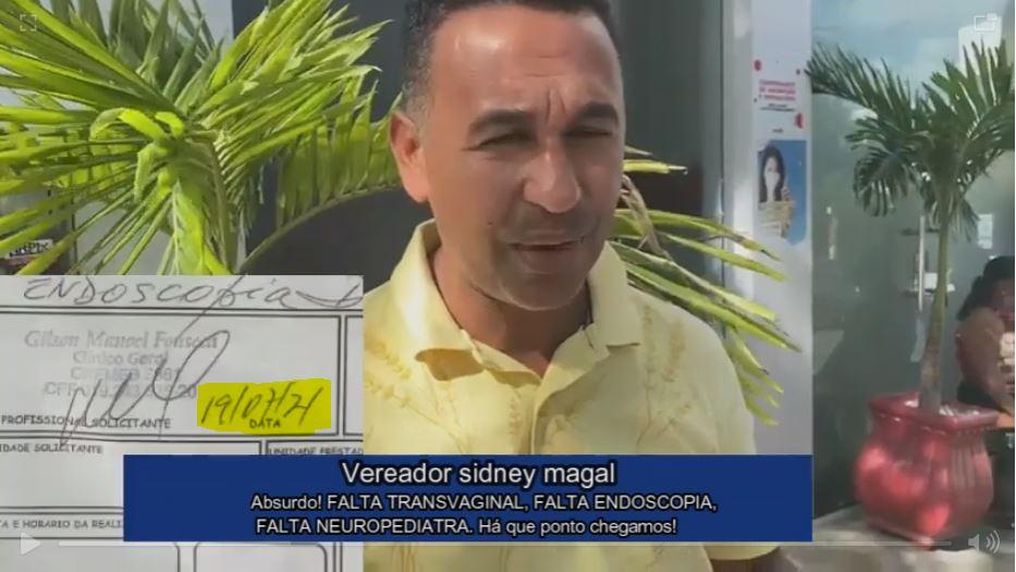 Vereador se revolta com a saúde de Jequié