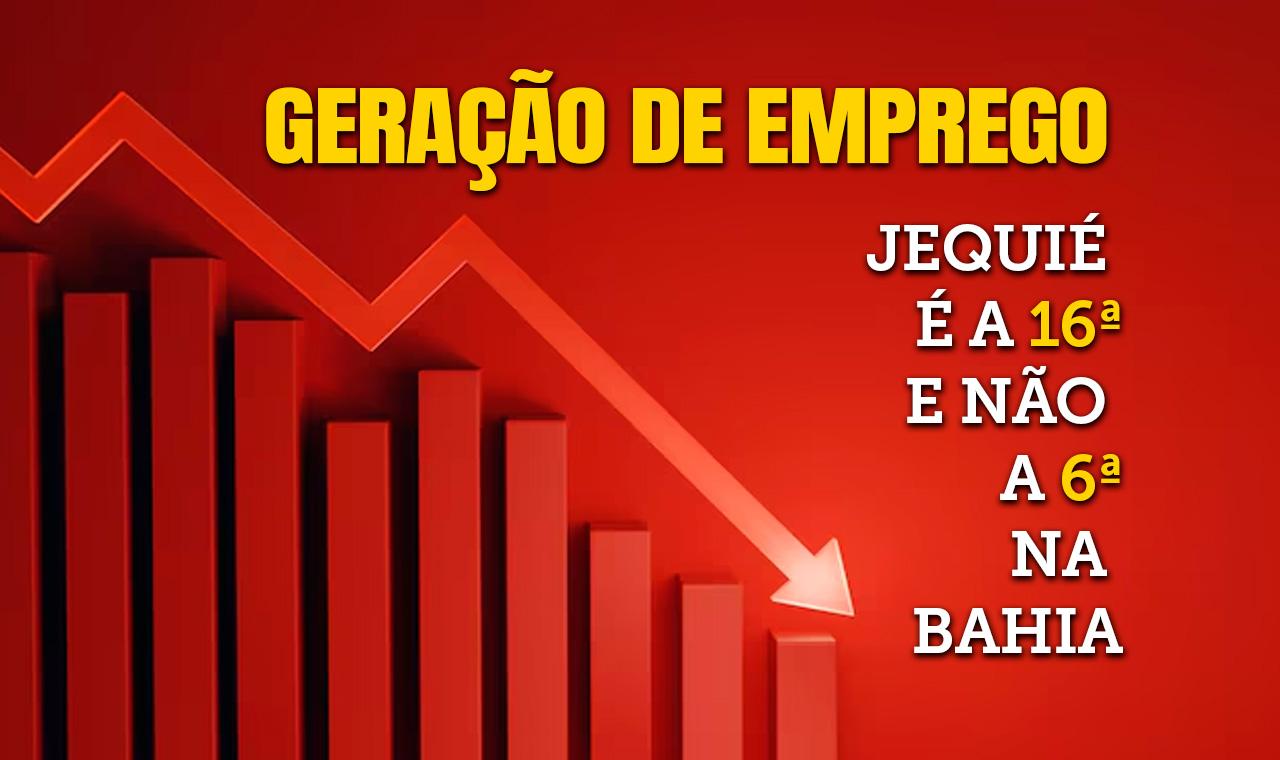 Jequié é a 16ª cidade da Bahia na geração de empregos e não a 6ª como foi divulgada pelo Site de Ubaíra (BA)