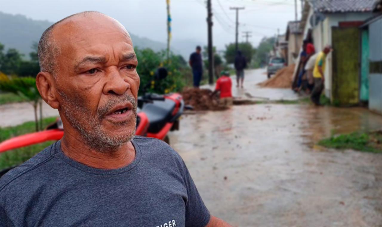 Após obras da prefeitura, esgoto invade casa de morador no Assentamento Flor da Terra, em Itajuru