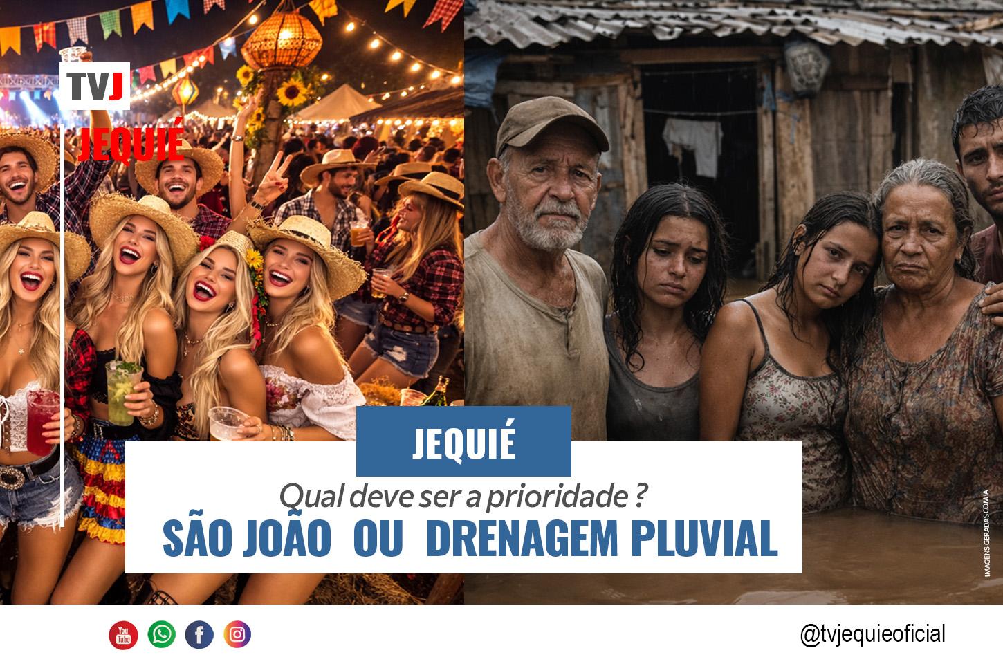 QUAL DEVE SER A PRIORIDADE: SÃO JOÃO OU OBRAS DE DRENAGEM DAS ÁGUAS DAS CHUVAS?