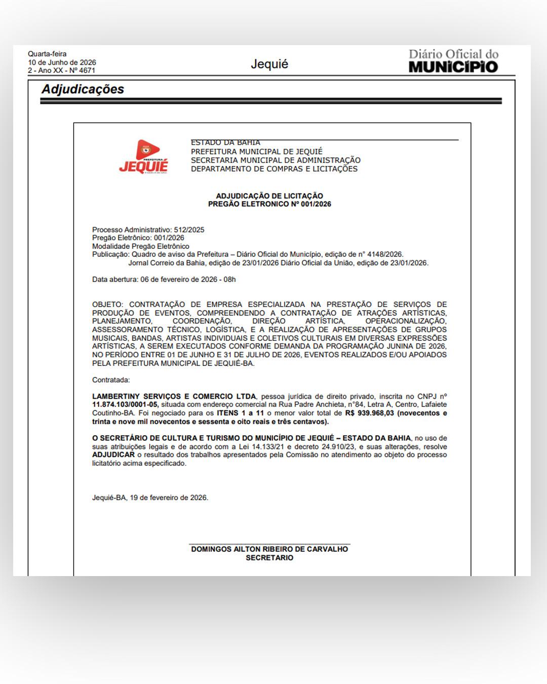 FOnte: Diário Oficial