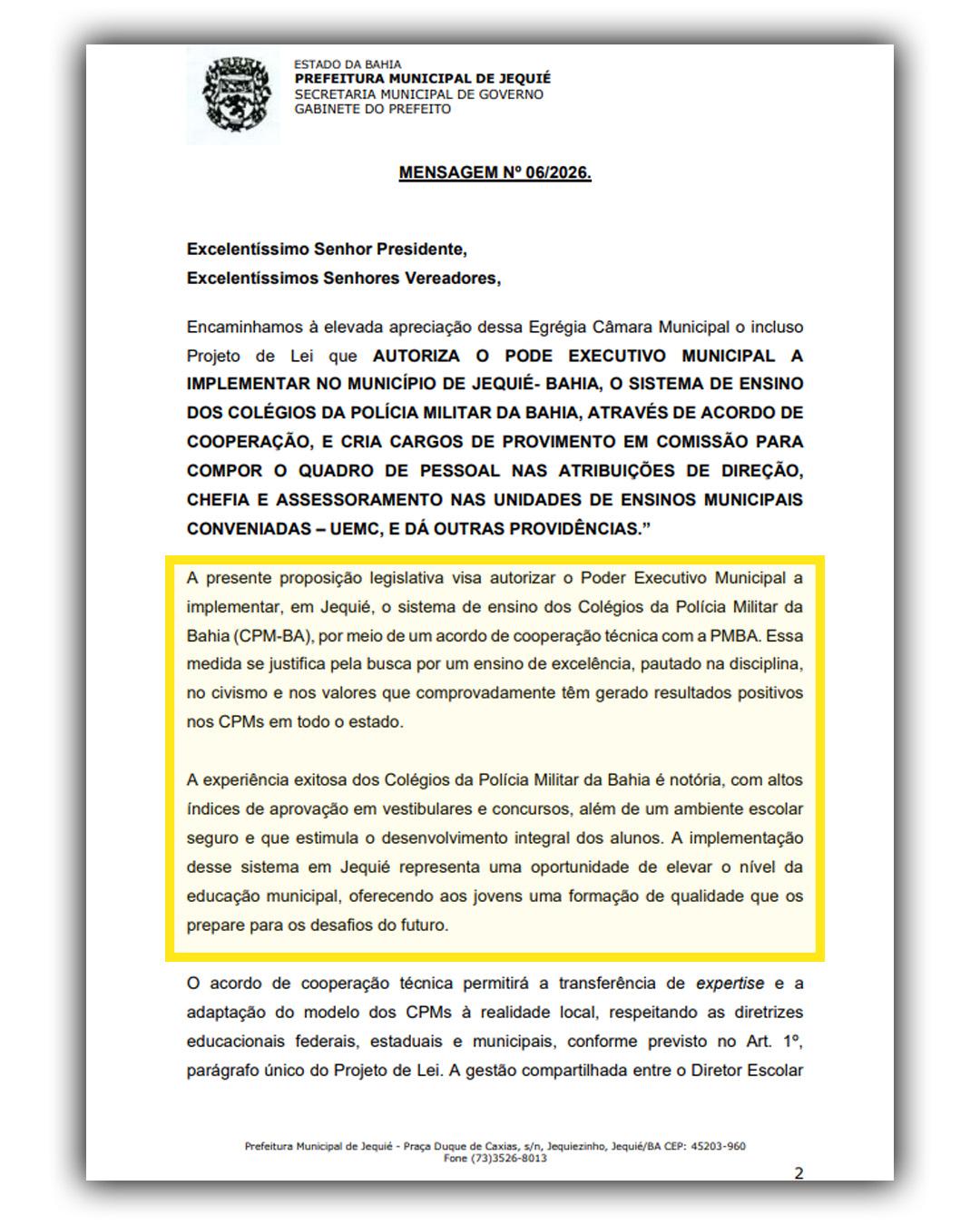 Fonte: Poder Legislativo Municipal