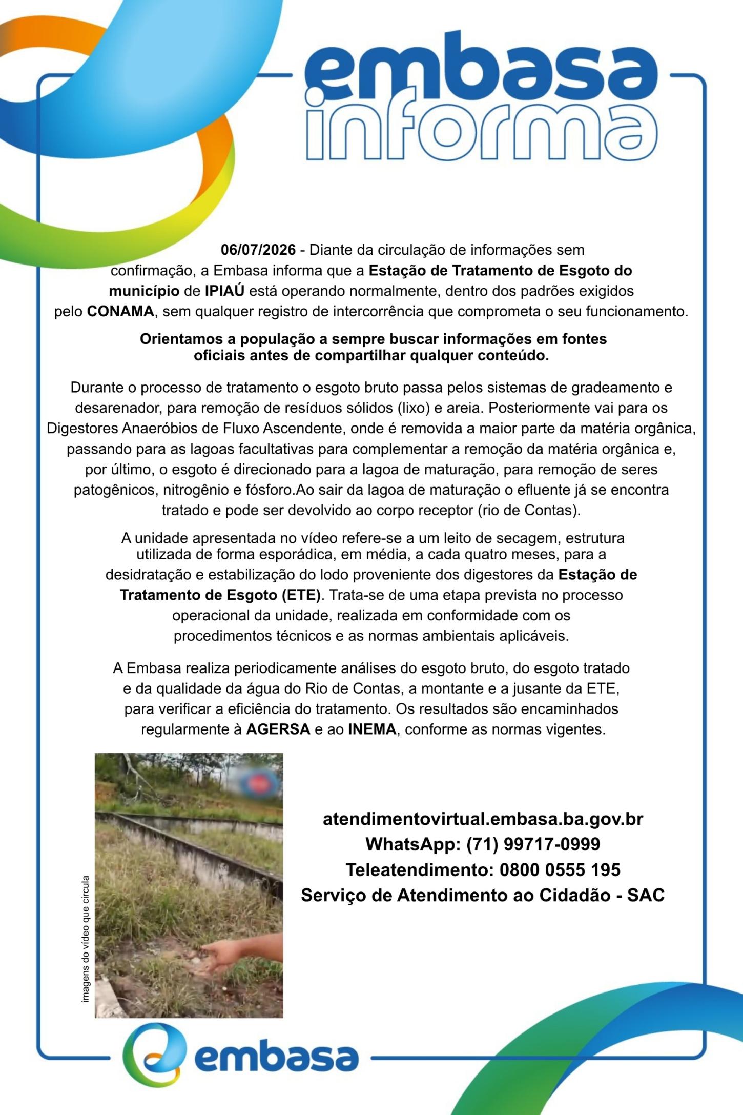 Fonte: EMBASA