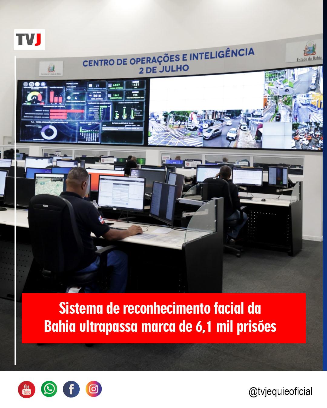 SISTEMA DE RECONHECIMENTO FACIAL DA BAHIA ULTRAPASSA MARCA DE 6,1 MIL PRISÕES