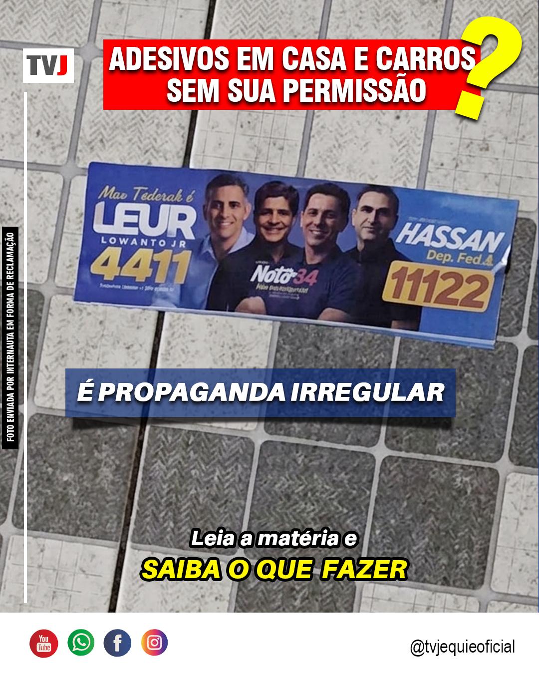 PROPAGANDA ELEITORAL: VOCÊ AUTORIZOU?