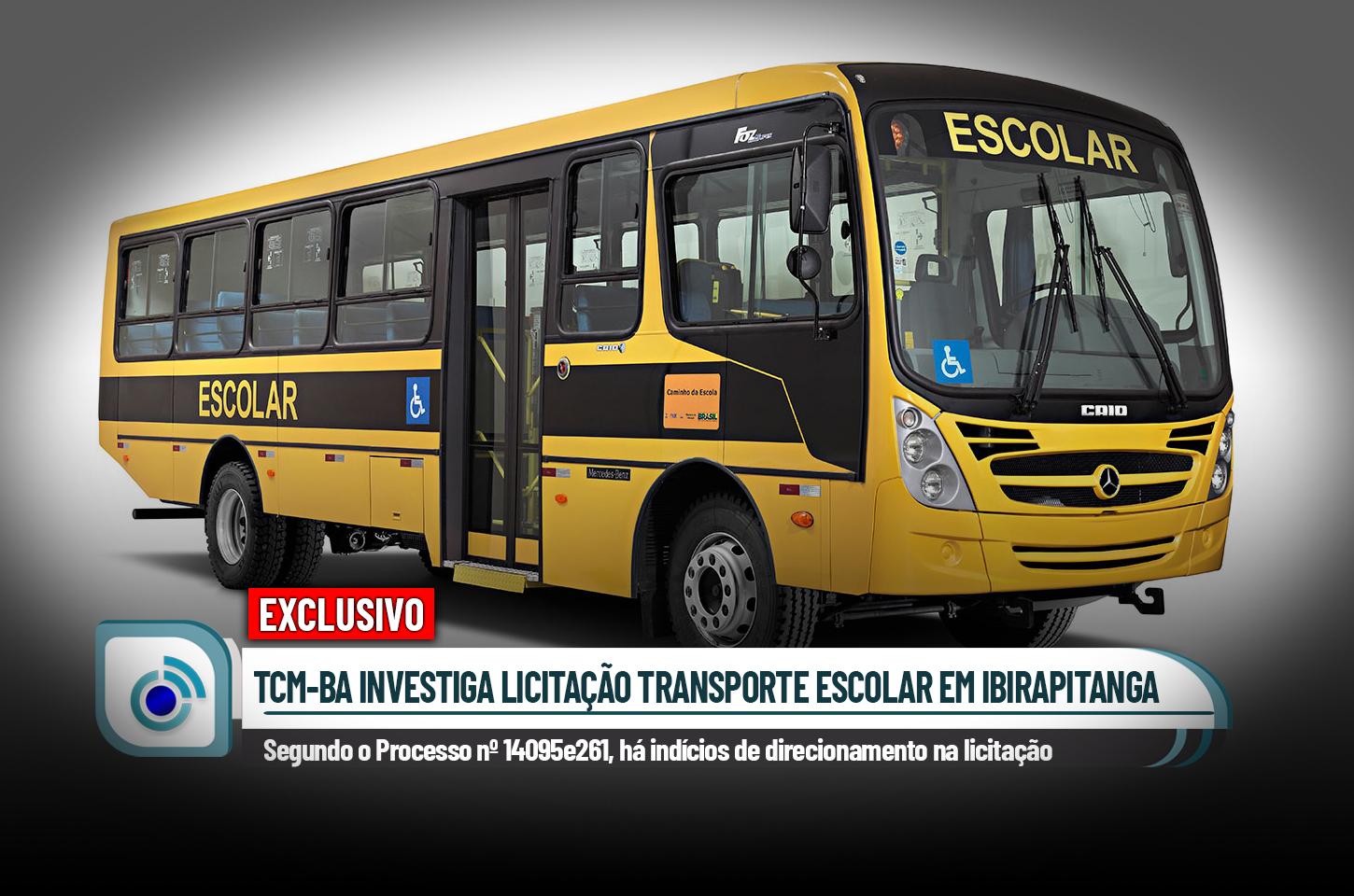 TCM-BA ABRE PROCESSO PARA APURA INDÍCIOS DE DIRECIONAMENTO EM LICITAÇÃO DE TRANSPORTE ESCOLAR EM IBIRAPITANGA