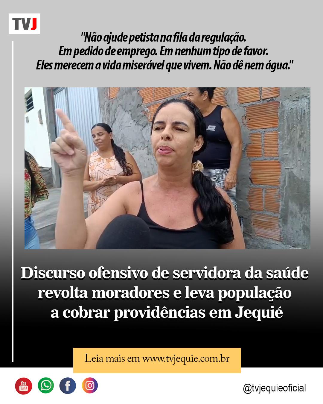 Após caso da ex-secretária, servidora da saúde de Jequié também é alvo de críticas por publicação nas redes sociais