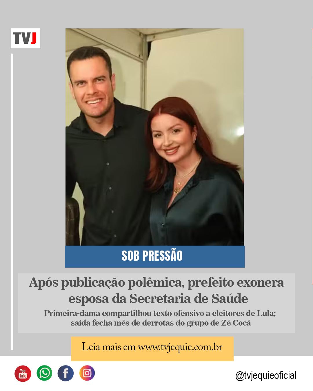 Após publicação polêmica, prefeito exonera esposa da Secretaria de Saúde