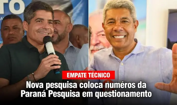 Pesquisa aponta empate técnico entre ACM Neto e Jerônimo no 1º e no 2º turnos na Bahia